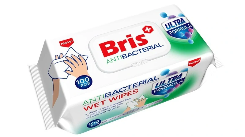 Bris antibakteriální vlhčené ubrousky 100 ks