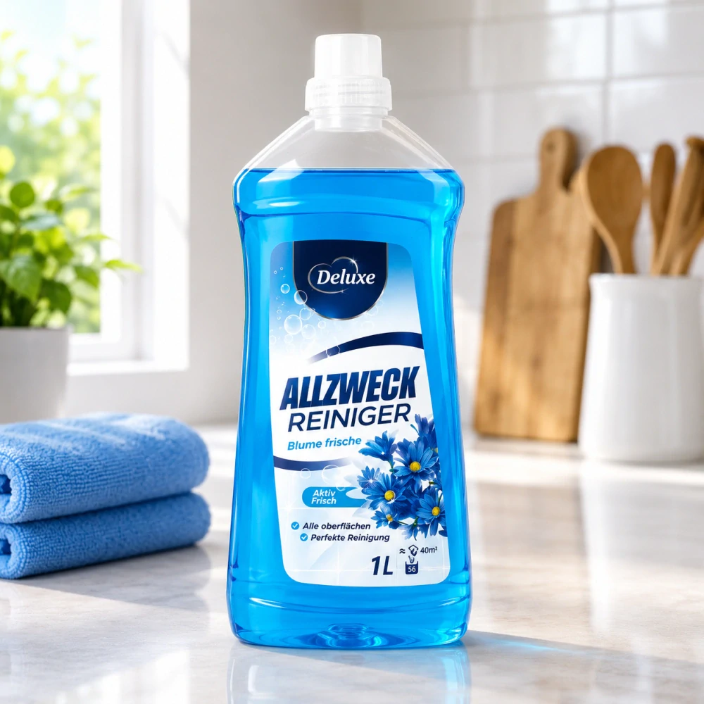 Deluxe Allzweck 1L Blume Frische universální čistič na podlahy - modrý