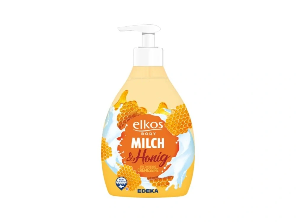 Elkos Mléko & Med - tekuté mýdlo s dávkovačem 500ml - originál z Německa