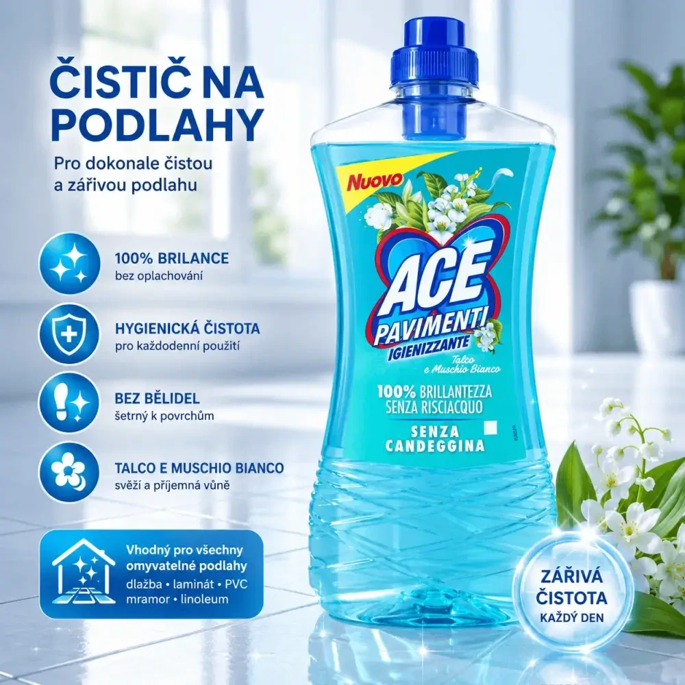 Ace Pavimenti čistič na podlahy Talco e Muschio Bianco 1 l