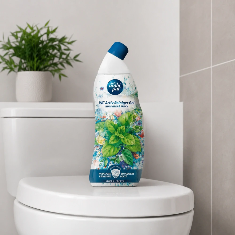 Ambi Pur 750ml WC gel Mint & Jasmine - zelený