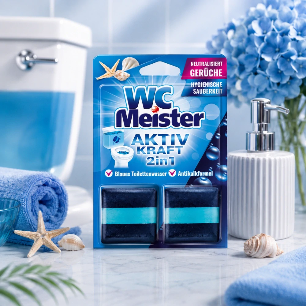 WC Meister kostka do splachovače 2x50g - vůně moře