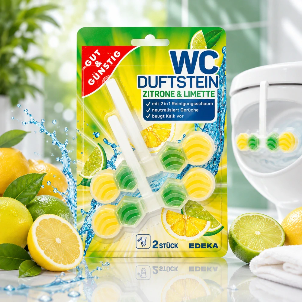 G&G WC závěsný blok se svěží vůní citrónu a limetky 2 x 48 g
