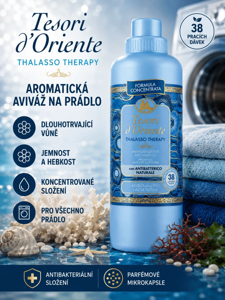 Tesori d'Oriente AVIVÁŽ 760ml 38W Thalasso Therapy Antibacterial - modrá