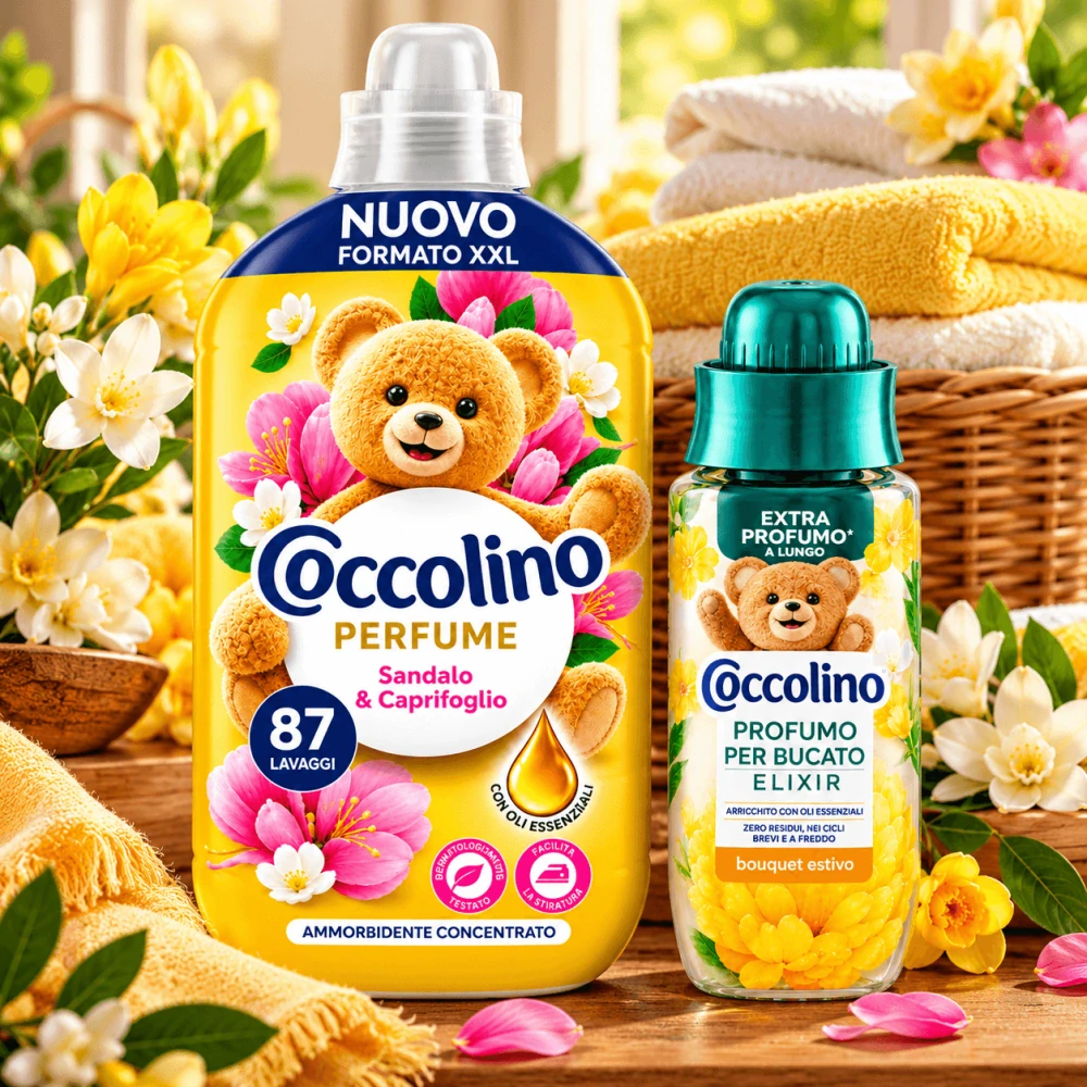 Coccolino Voňavé duo Creations Honeysuckle & Sandalwood (aviváž 1,827 l + parfém na praní 342 ml)