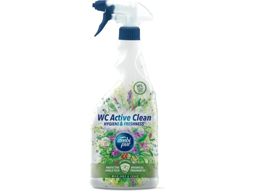 Ambi Pur aktivní čistič na koupelny a záchody - Wild Sage & Cedar 750 ml
