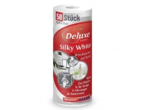 Deluxe Silky White 50ks 25cm x  25cm opakovaně použitelné  utěrky červené