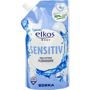 Elkos tekuté mýdlo náhradní náplň pro citlivou pokožku 1000ml - originál z Německa