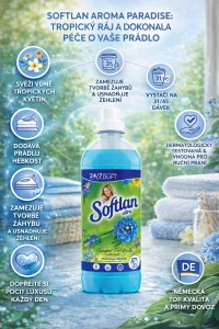 Softlan 3D Ultra aviváž se svěží tropickou vůní 31 PD, 650 ml