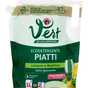Vert ekologický prostředek na nádobí Citrón a bazalka 1 l