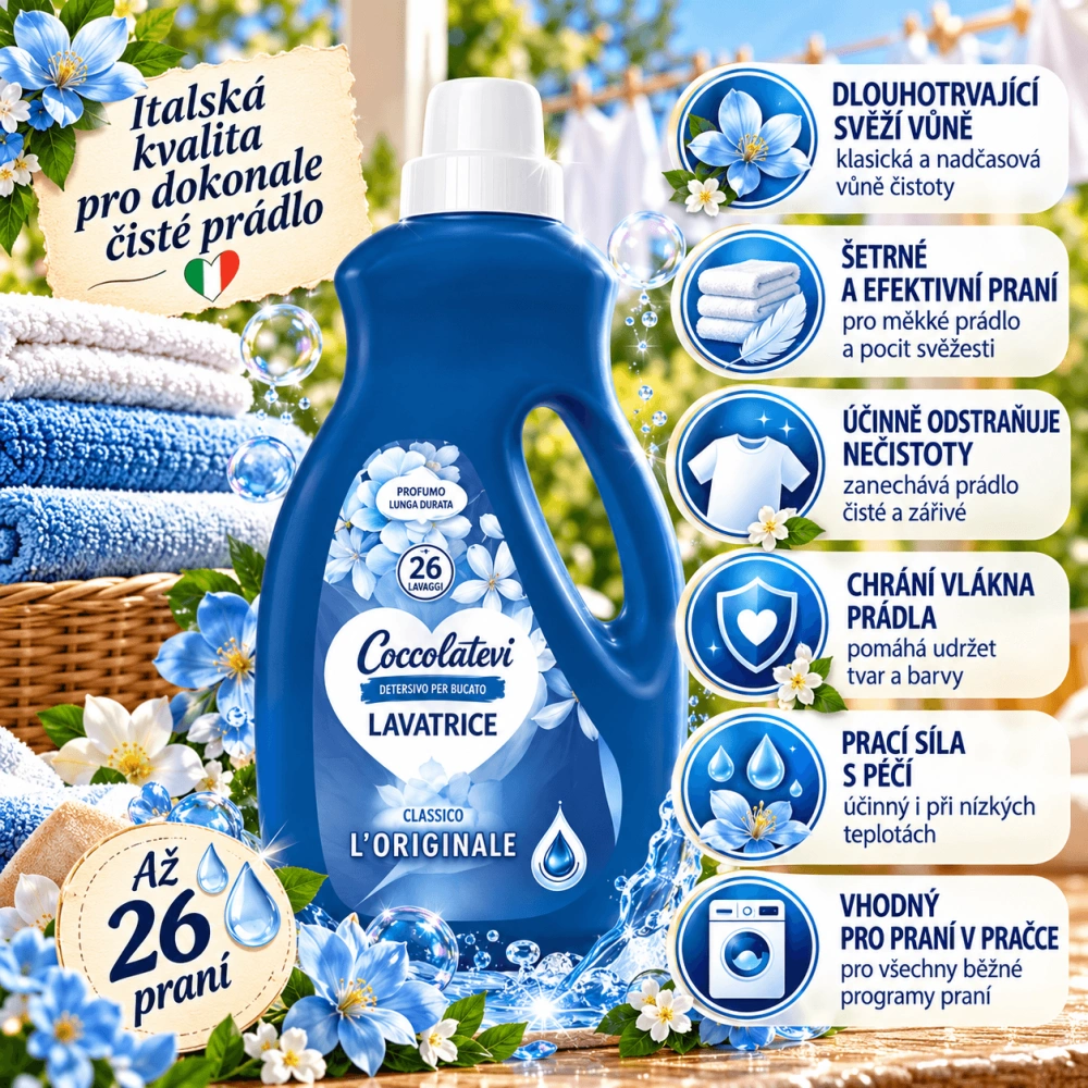 Coccolatevi Univerzální prací gel L’Originale 36 dávek 1,8 l