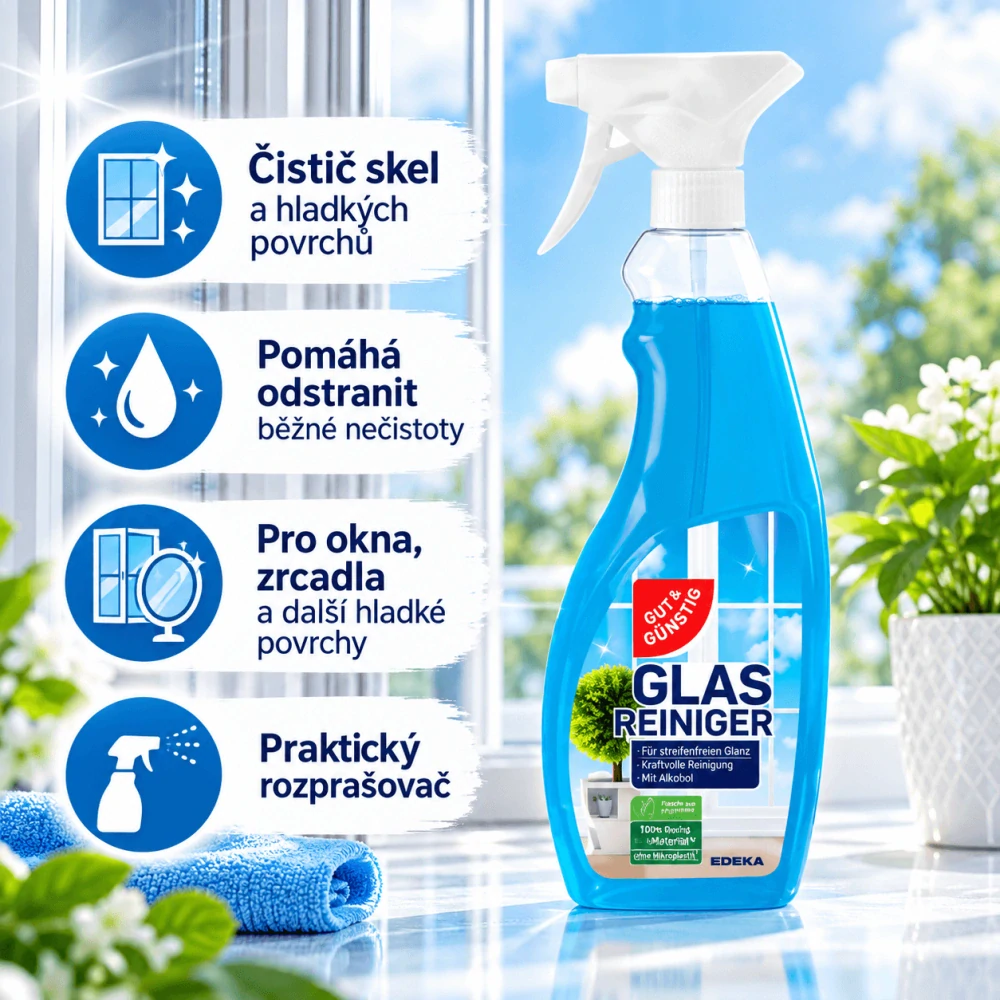 G&G Čistič skel a všech hladkých povrchů 1 l